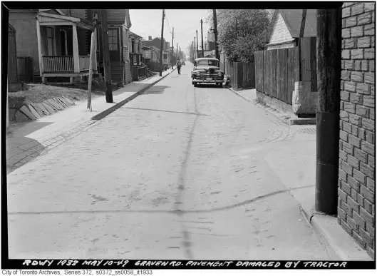 Craven Rd. looking south from Danforth Ave. May 10, 1949.